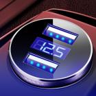 Mini Fast Charger Dual USB Car Phone Charger 5V 3.1A With LED Display_1
